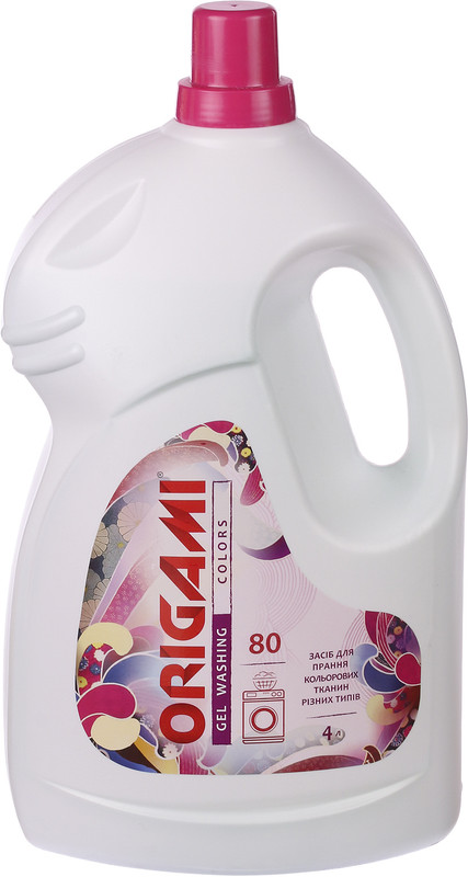 Гель для прання ORIGAMI Colors, для кольорової білизни, автомат, 4л